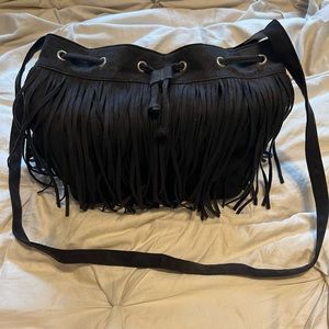 NWT Express Fringe Bucket Bag